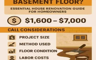 How Much Does It Cost to Level a Basement Floor? Essential House Renovation Guide for Homeowners
