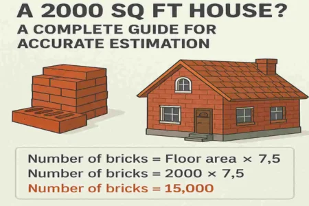 how many bricks for a 2000 sq ft house