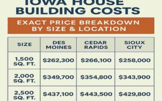 Iowa House Building Costs: Exact Price Breakdown by Size & Location