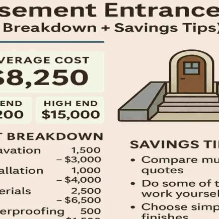 How Much Does It Cost to Add a Basement Entrance? (Full Breakdown + Savings Tips)