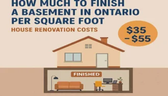 How Much to Finish a Basement in Ontario Per Square Foot: House Renovation Costs
