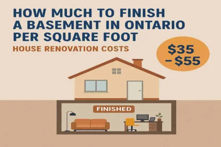 How Much to Finish a Basement in Ontario Per Square Foot: House Renovation Costs