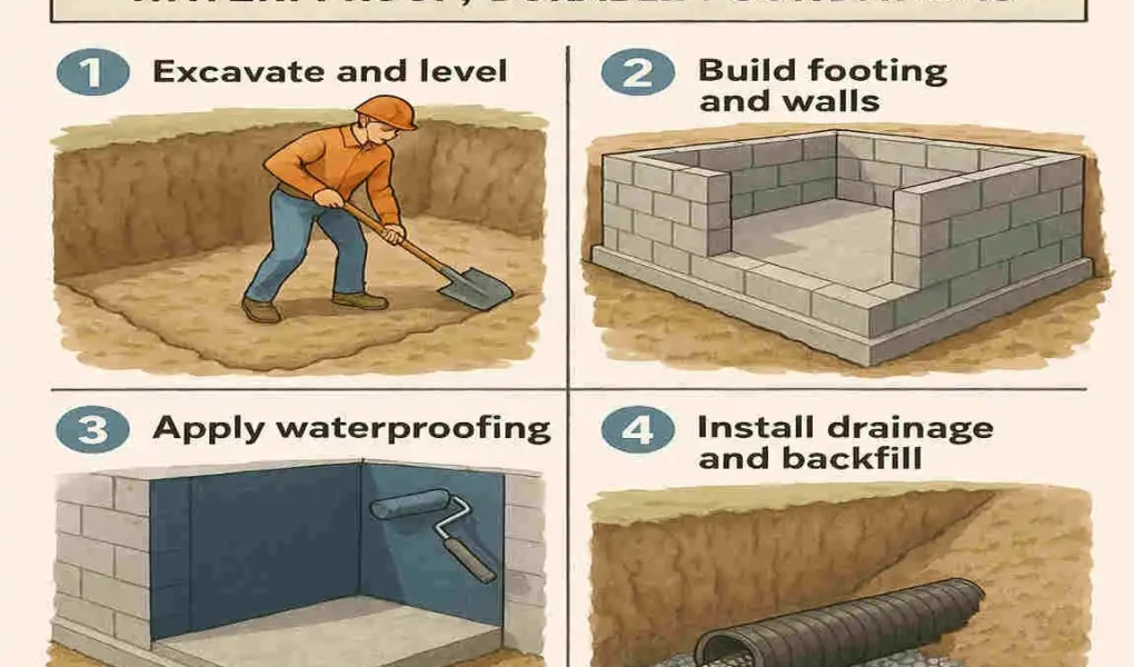 How to Build a Home Basement: Step-by-Step DIY Guide for Waterproof, Durable Foundations