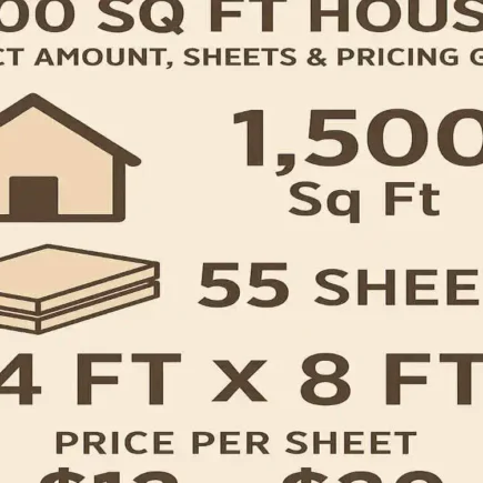 how much drywall for 1500 sq ft house