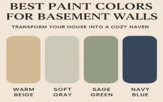 Best Paint Colors for Basement Walls : Transform Your House into a Cozy Haven