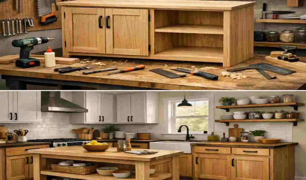 How to make wooden furniture and kitchen cabinet in house