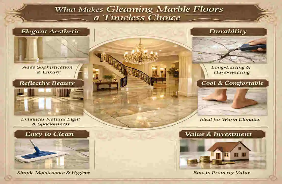 Gleaming Marble Floors