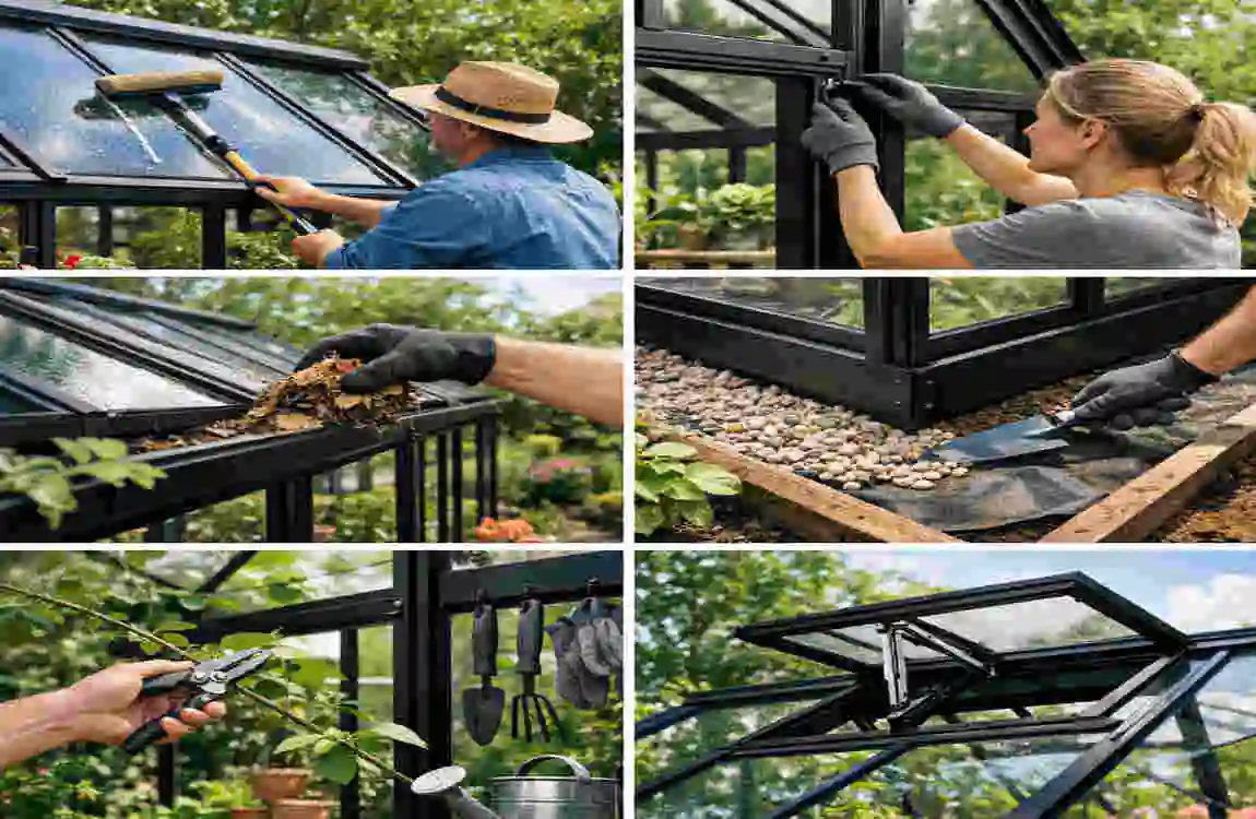 Green House with Black Trim