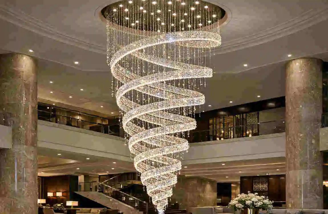 18-Foot Spiral Chandelier
