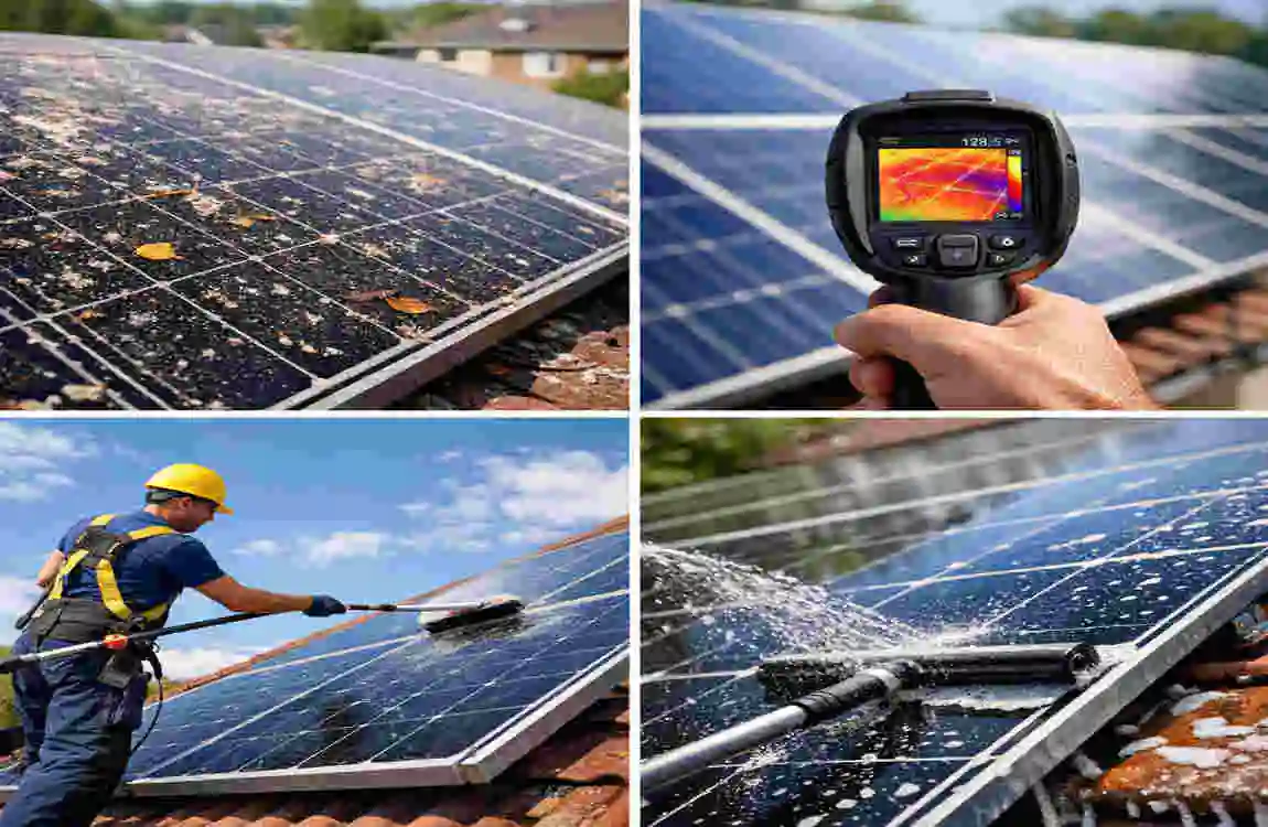 Best Solar Panel Cleaning Brush with Water System for House Roofs