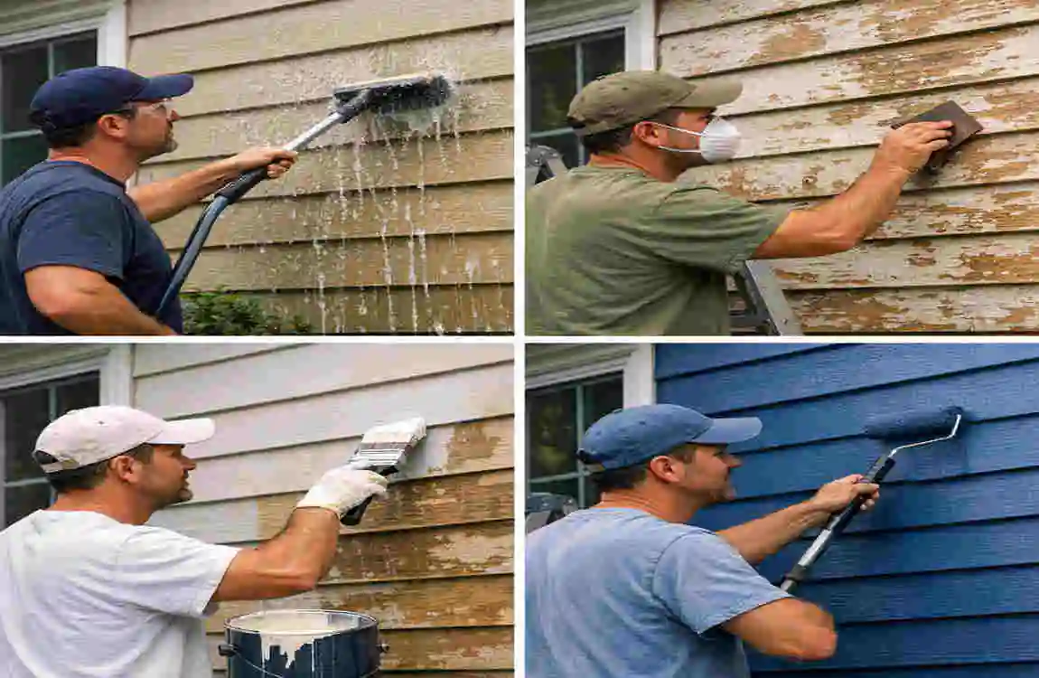 How to Paint Wood Siding on House