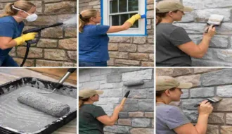How to Paint Exterior Stone on House