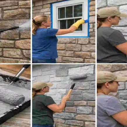 How to Paint Exterior Stone on House