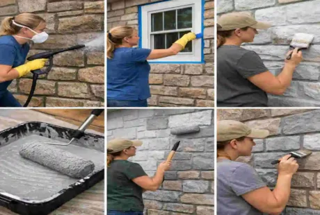 How to Paint Exterior Stone on House