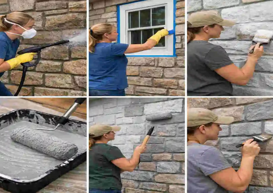 How to Paint Exterior Stone on House