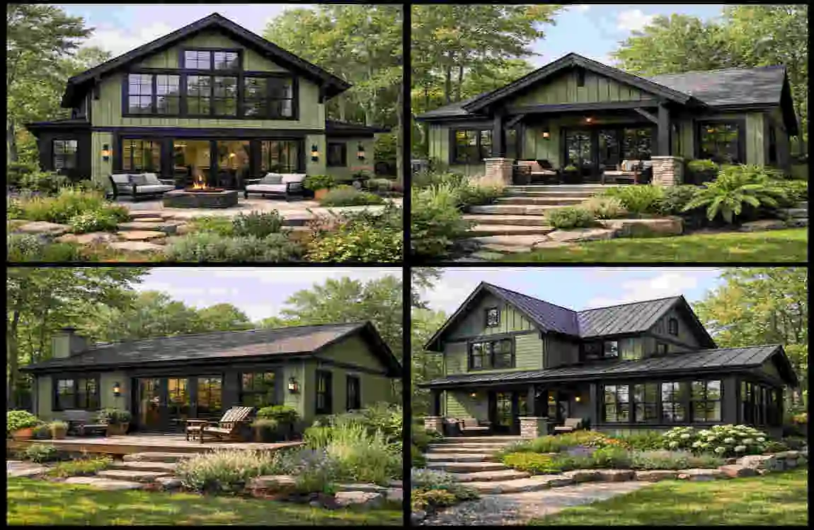 Green House with Black Trim