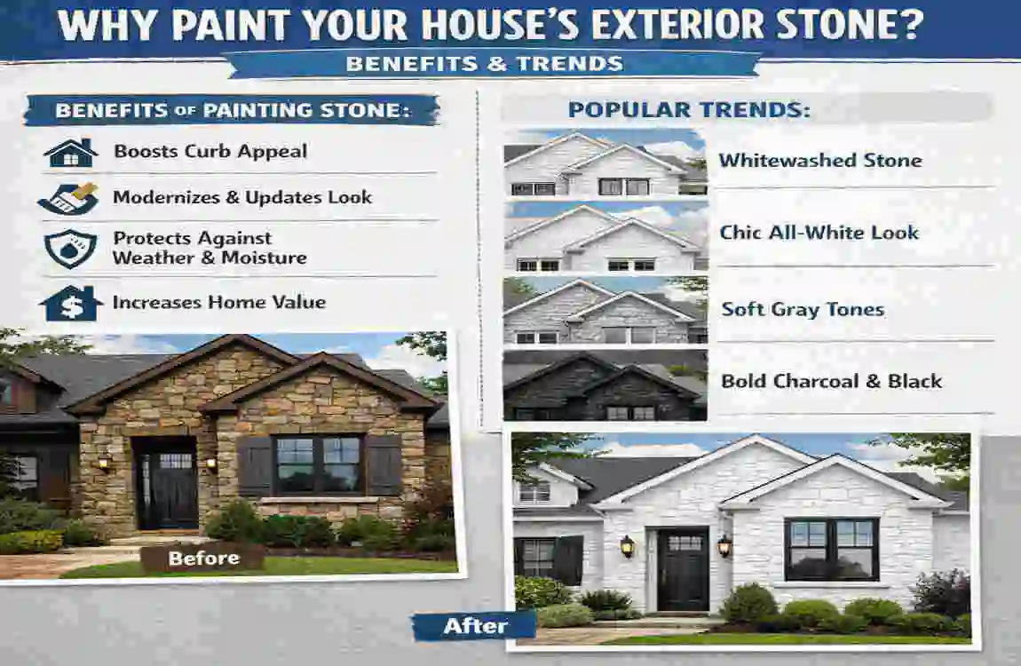 How to Paint Exterior Stone on House