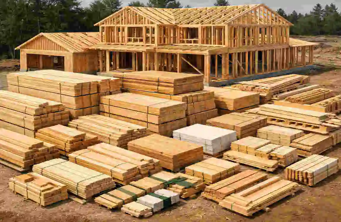 how much lumber is needed to build a house