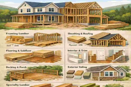 how much lumber is needed to build a house