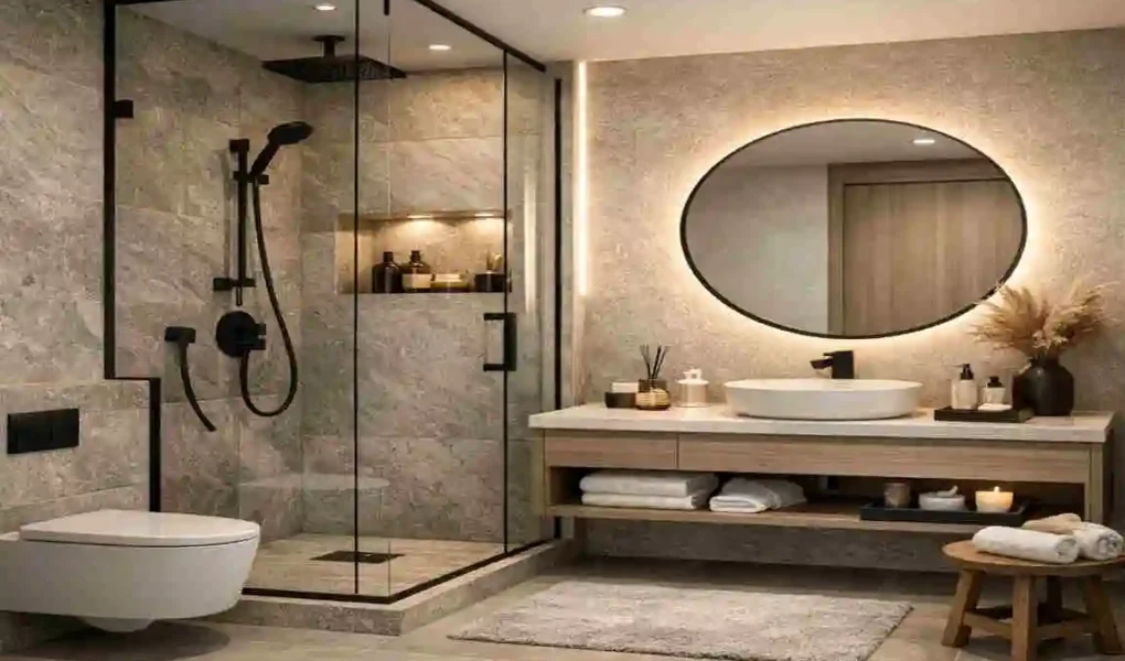 Modern Home Bathroom with Shower