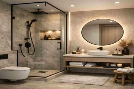 Modern Home Bathroom with Shower