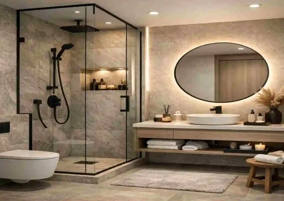 Modern Home Bathroom with Shower