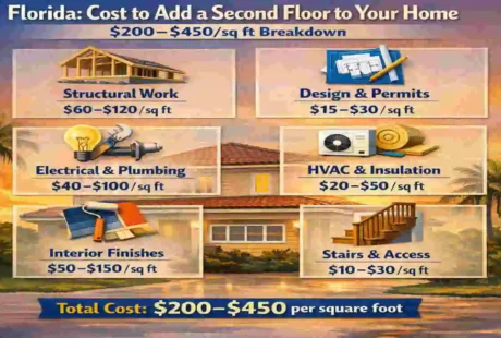 Florida : Cost to Add a Second Floor to Your Home