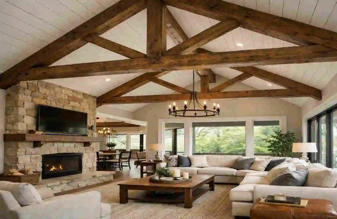 Vaulted Ceilings and Exposed Beams