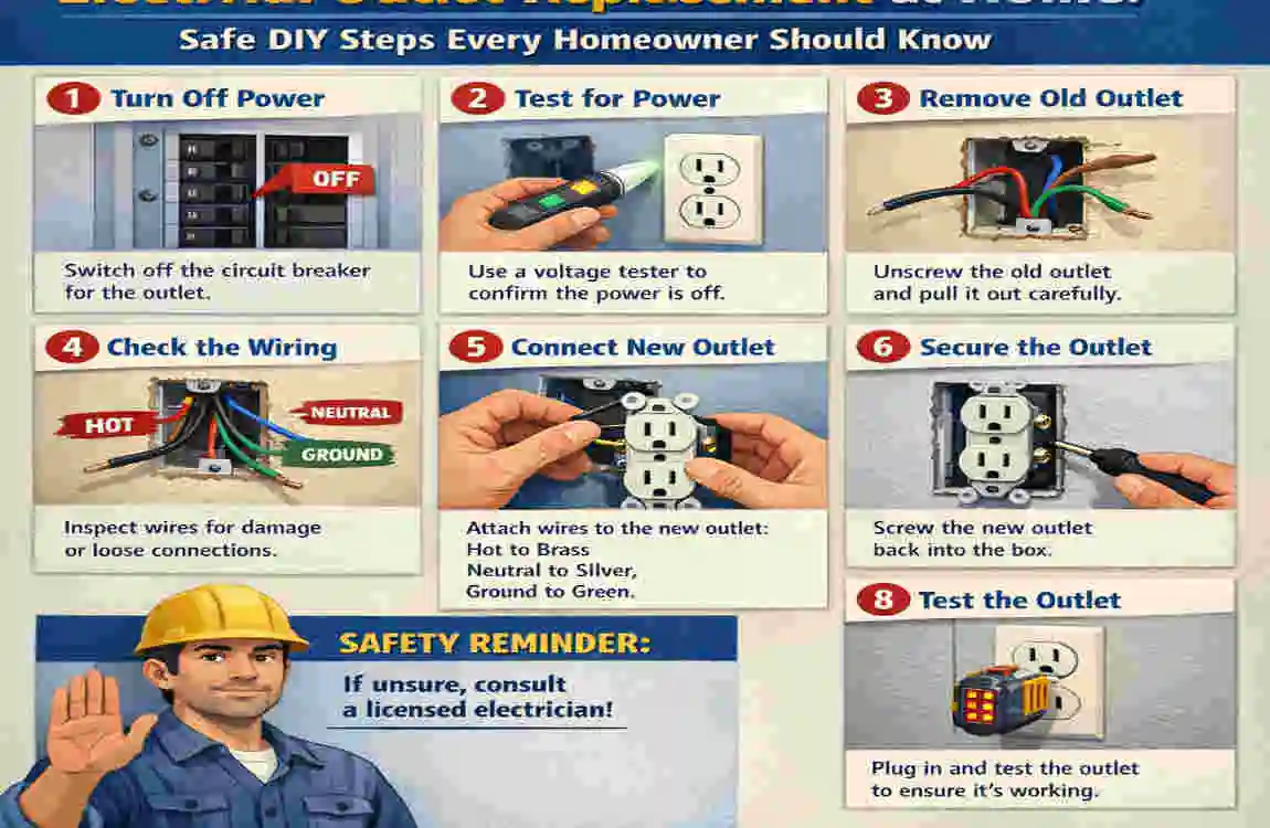 Electrical Outlet Replacement at Home: Safe DIY Steps Every Homeowner ...