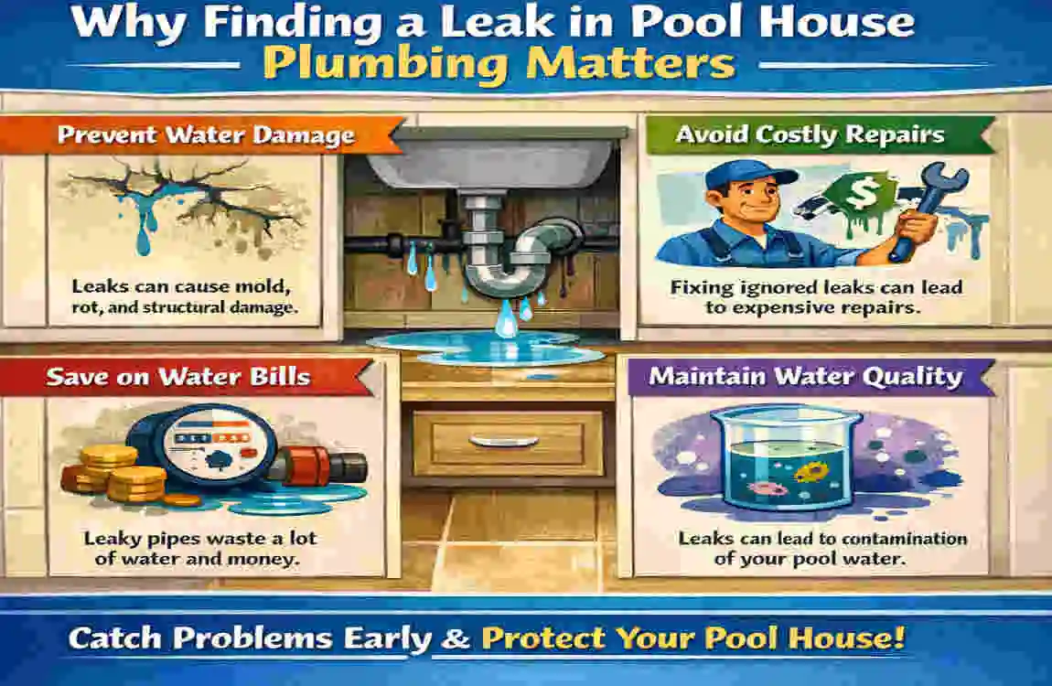 How to Find a Leak in Pool House Plumbing
