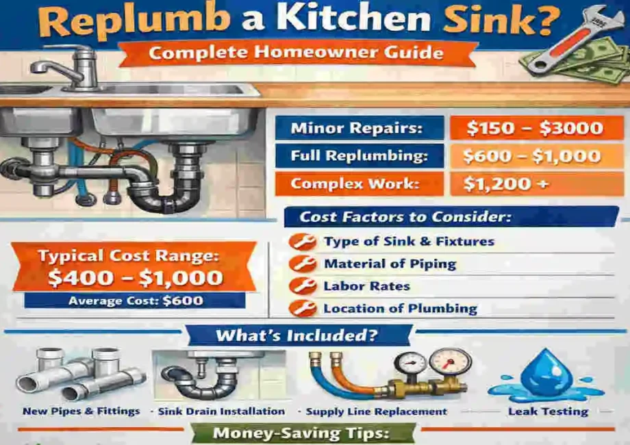 How Much Does It Cost to Replumb a Kitchen Sink?