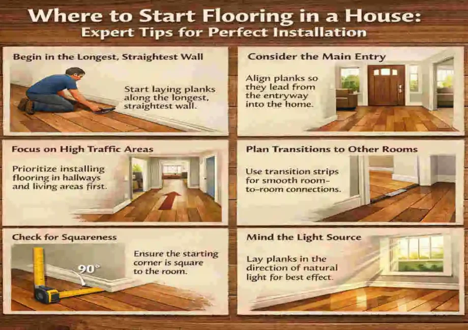 Where to Start Flooring in a House