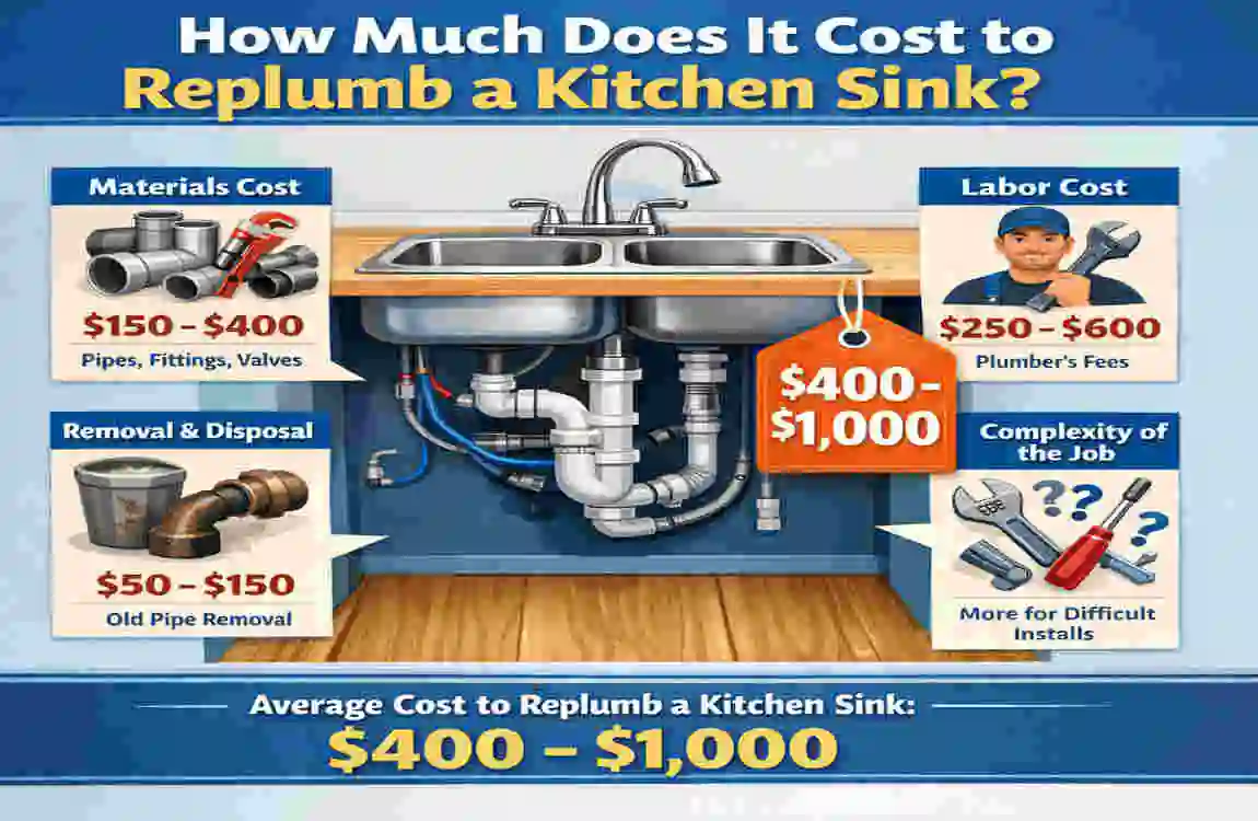 How Much Does It Cost to Replumb a Kitchen Sink?