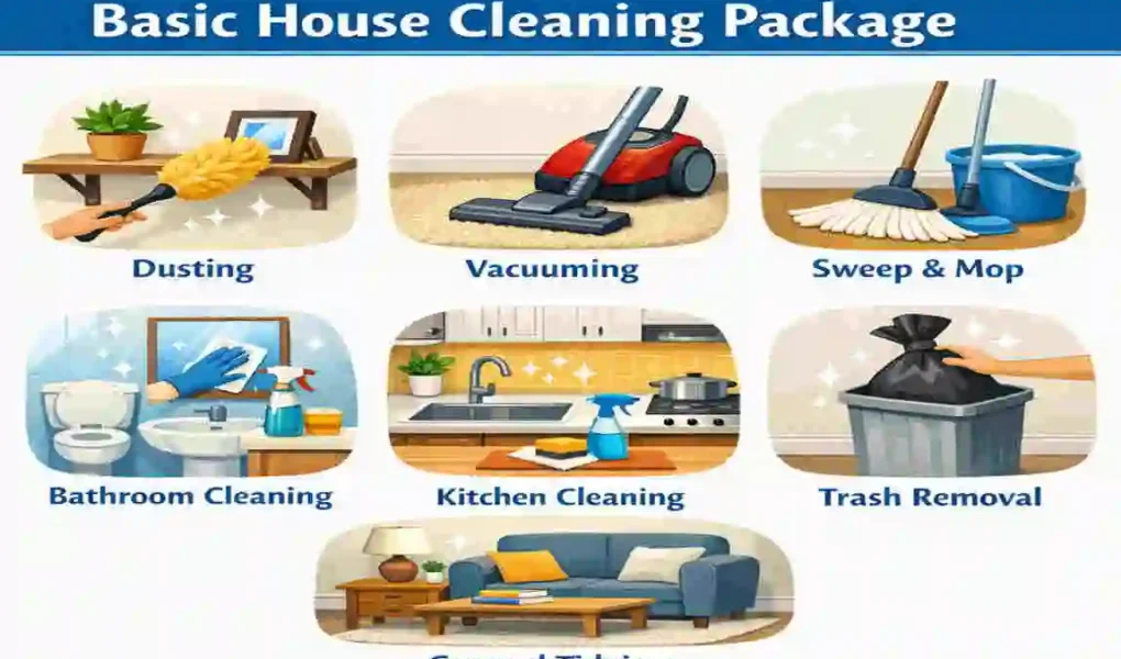 what is included in a basic house cleaning