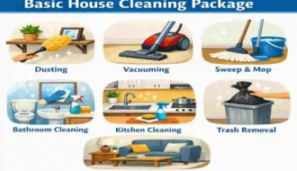 what is included in a basic house cleaning