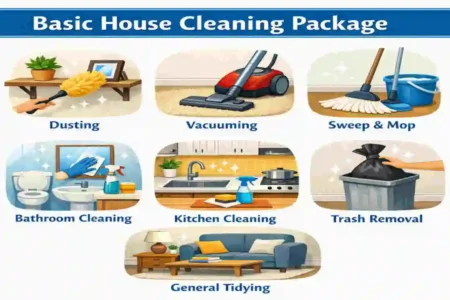 what is included in a basic house cleaning