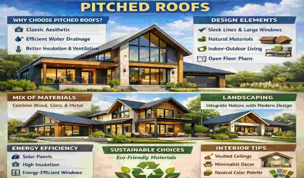 modern homes with pitched roofs