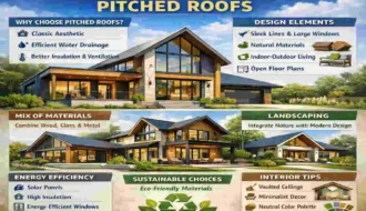modern homes with pitched roofs