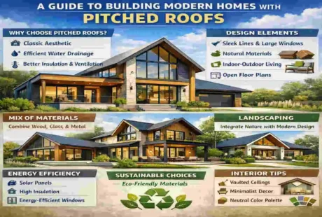modern homes with pitched roofs