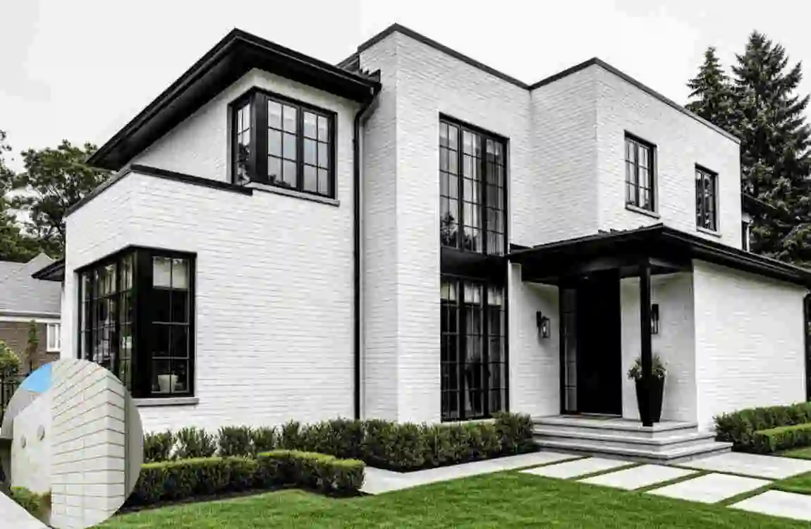 Modern White Brick Home