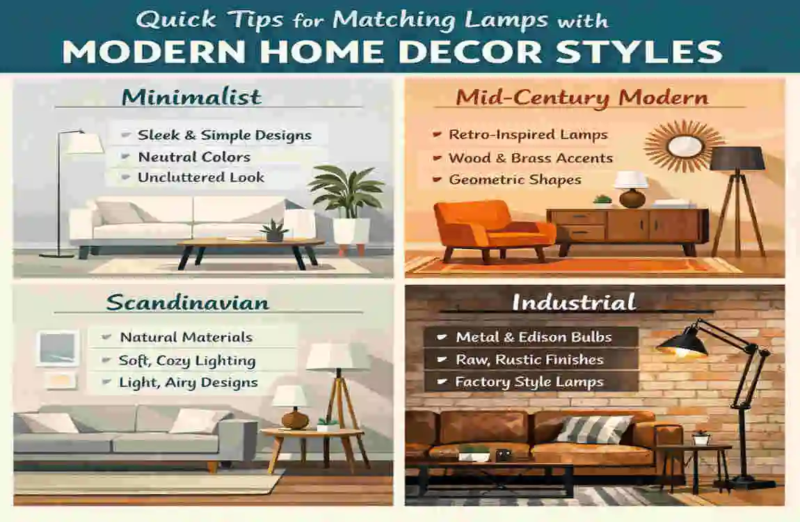 matching lamps with modern home decor styles guide