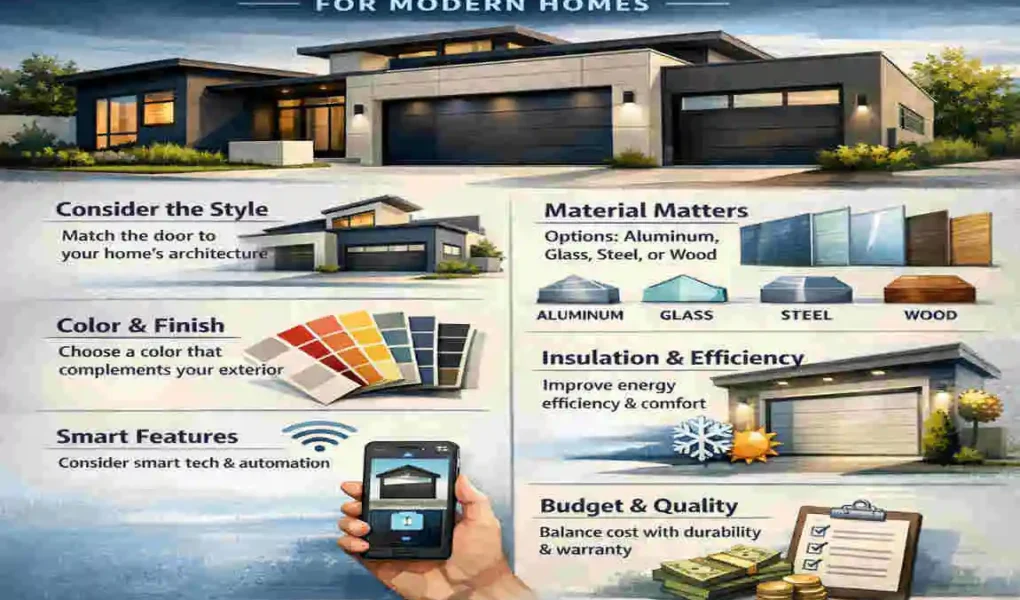 garage door style consultation modern home exteriors las vegas