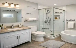 What fixtures are needed for a bathroom?