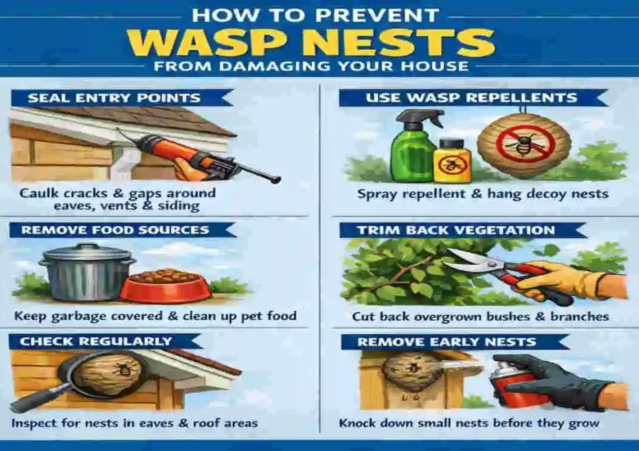 can wasp nest damage house uk