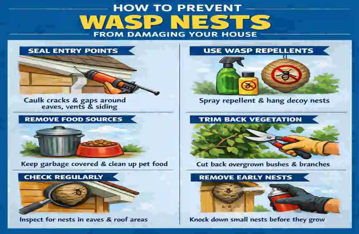 How to Prevent Wasp Nests from Damaging Your House