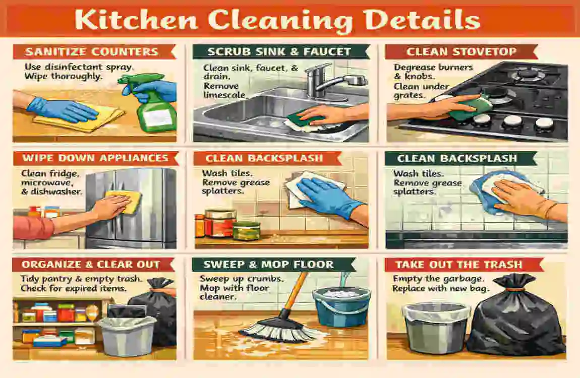 what is included in a basic house cleaning