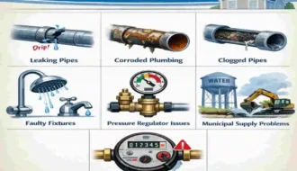 what can cause low water pressure in your home