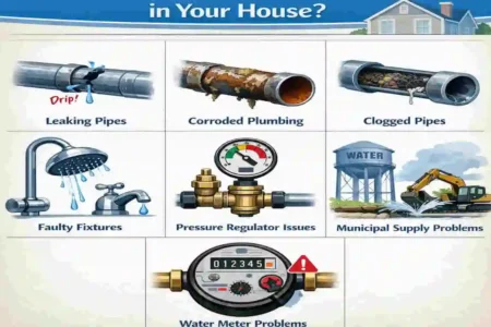 what can cause low water pressure in your home