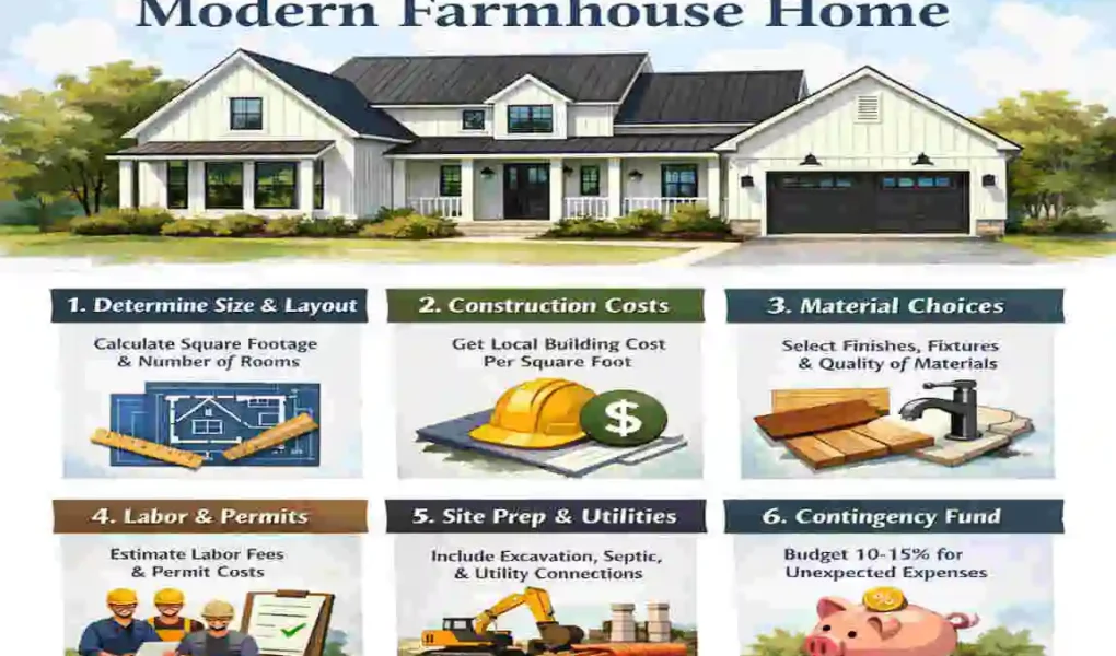 modern farmhouse home cost estimate