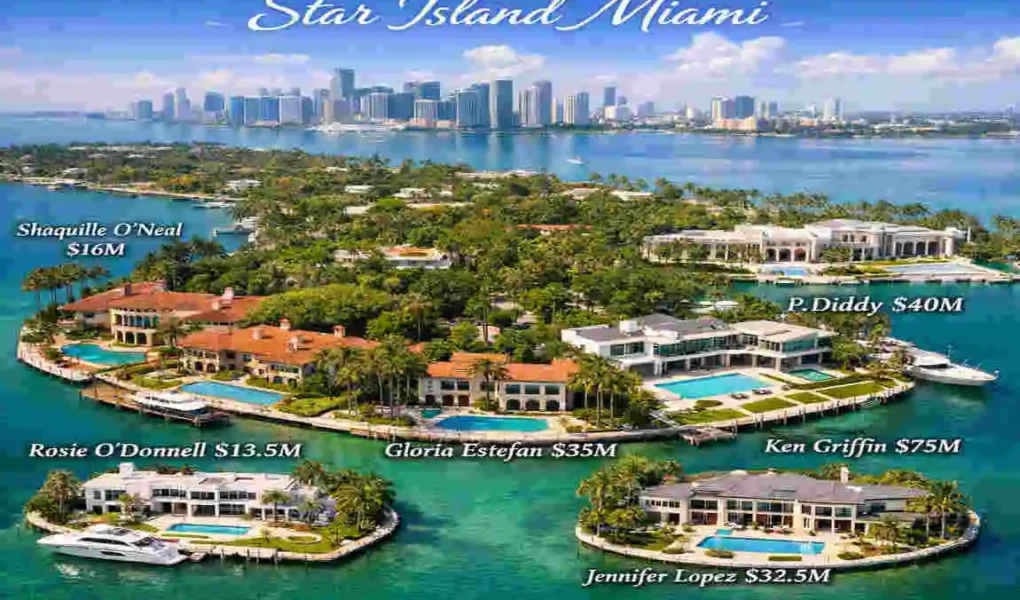 celebrity houses on star island miami